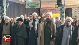 گردهمایی طلاب و روحانیون عقیدتی سیاسی و ادارات خراسان جنوبی به مناسبت شهادت امام خامنه&zwnj;ای عزیز