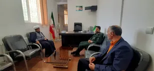 دیدار مسئولین سپاه با رئیس اصناف شهرستان کوهبنان