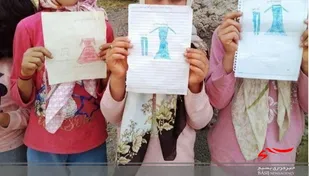 کودکان روستاهای محروم کلیبر با نقاشی هایشان به آرزوهایشان رسیدند