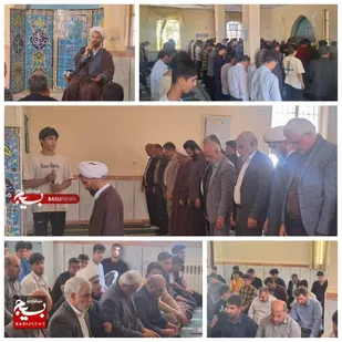 نماز وحدت اداری در دبیرستان متوسطه دوم طالقانی شهرستان باغملک برگزار شد