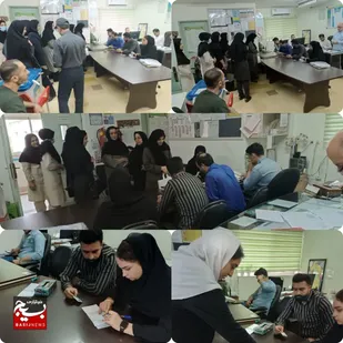 مشارکت پررنگ کادر بهداشت و درمان شهرستان آمل در انتخابات ریاست جمهوری