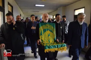 حضور خادمان امام رضا (ع) در بیمارستان بعثت همدان
