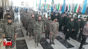 آئین غبار روبی وعطرافشانی گلزار شهدا درشوشتر