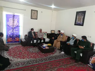 دیدار مسئولین شهرستان کوهبنان با خانواده شهید دژانکاه