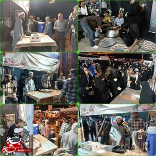 میزبانی بسیجیان سرخه در موکب رهبر شهید