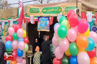 برپایی موکب حامیان مهر به مناسبت نیمه شعبان در فامنین