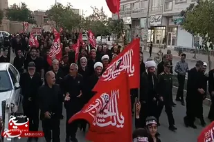مراسم پیاده&zwnj;روی جاماندگان اربعین حسینی در فامنین