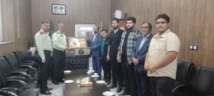 دیدار هنرمندان با فرمانده نیروی انتظامی شهرستان کوهبنان&nbsp;