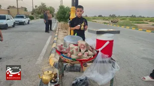 خدمت موکب جهادی نوجوان بسیجی در روستای کریم&zwnj;آباد بندرهندیجان