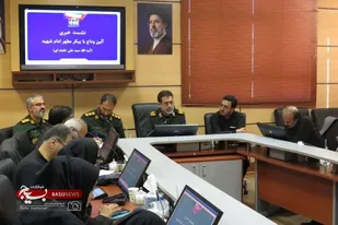 نشست خبری فرمانده سپاه انصارالحسین(ع) همدان پیرامون آیین وداع با رهبر شهید