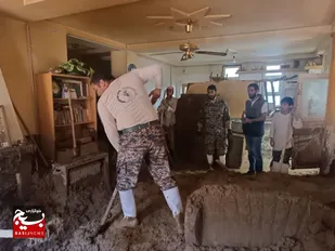 جهادگران بسیجی همیشه درصحنه ناحیه امام سجاد(ع) اینبار در روستای چاران جاده چالوس