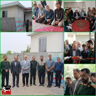 خانه دار شدن یکی از مددجویان بهزیستی نوشهر به مناسبت هفته بسیج سازندگی