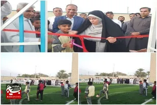بهره برداری از اولین چمن مصنوعی مدرسه ای شهرستان دشتیاری