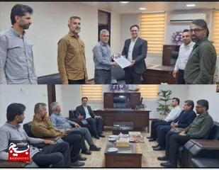 دیدار فرمانده و کادر تیپ ۲۱۴ حضرت امیرالمؤمنین(ع) سپاه پاسداران با فرماندار تنگستان