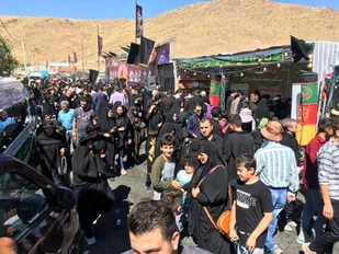پیاده روی جاماندگان اربعین در زنجان+تصاویر