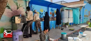 نقش آفرینی گروه جهادی مکتب عاشورا در مدارس نظرآباد و ساوجبلاغ+تصاویر