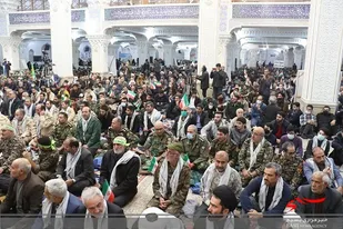 اجتماع بزرگ بسیجیان در دارالارشاد اردبیل + تصاویر