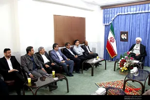 دیدار نوروزی مسئولین استان با آیت الله صفایی بوشهری&lrm;