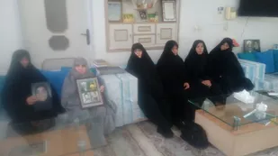 دیدار بسیجیان حوزه مهدیه ناحیه شهید محمد منتظر قائم با بتول دهقان اشکذری