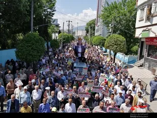حال و هوای مردم چالوس در روز جهانی قدس