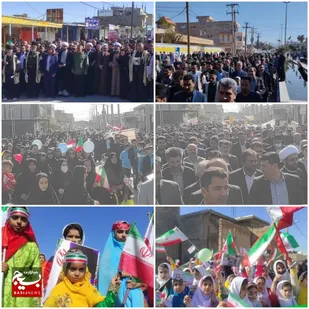 راهپیمایی باشکوه ۲۲بهمن در شهرستان لالی