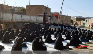 برگزاری مراسم عزای حسینی طی دهه اول محرم در روستای حسین&zwnj;آباد عاشوری
