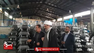 بازدید مسوول نمایندگی ولی فقیه در سپاه صاحب الامر(عج) استان قزوین از واحد تولیدی تک پرس