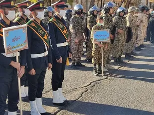 رزمندگان گردان 120 لشکر14 امام حسین(علیه السلام)در رزمایش اقتدار بسیجیان نائین شرکت نمودند.
