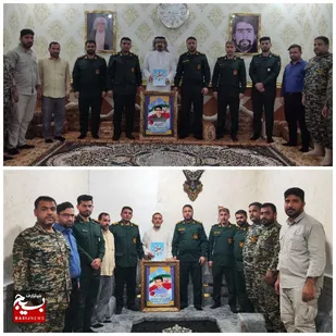 دیدار فرمانده ناحیه حمیدیه با خانواده معظم شهدا
