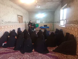 برگزاری کلاس آموزشی امداد و نجات به مناسبت هفته دفاع مقدس در پایگاه بسیج شهیده زارعی مهرستان