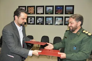 دیدار فرمانده سپاه ناحیه تربت حیدریه به مناسبت هفته قوه قضاییه با کارکنان دستگاه قضا