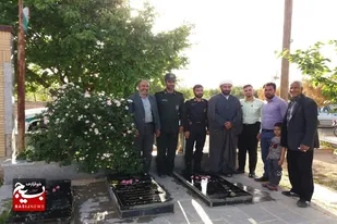 آیین غبارروبی و تعویض پرچم مزار شهدای روستای بابانظر برگزار شد