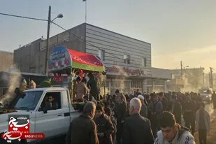 مراسم استقبال از شهدای گمنام دوران دفاع مقدس در روستاهای نهاوند