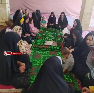 برگزاری سفره صلوات در روستای مسن