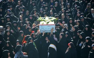 مراسم تشییع و تدفین شهدای گمنام دفاع مقدس در دانشگاه پیام نور گرگان