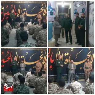 حضور سرداربابا احمدی در میان بسیجیان حوزه یک کربلا خرمشهر