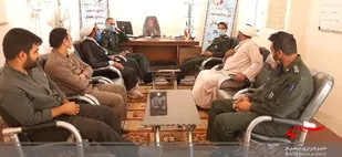 دیدار سرهنگ ابراهیمی با مسئول اداره تبلیغات اسلامی شهرستان کوهبنان