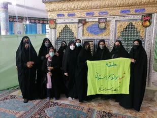 حضور بسیجیان حلقه صالحین شهیدابوالقاسم دهستانی در نمازجمعه