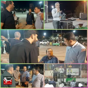 برگزاری میز خدمت جهادی اداره راه و شهرسازی هندیجان یادمان شهدای گمنام