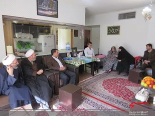 دیدار باخانواده شهیدان اکباتانی و عناقه  در شهر بهارستان