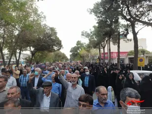 خمینی شهری ها جنایت تروریستی حرم شاهچراغ را محکوم کردند+تصاویر