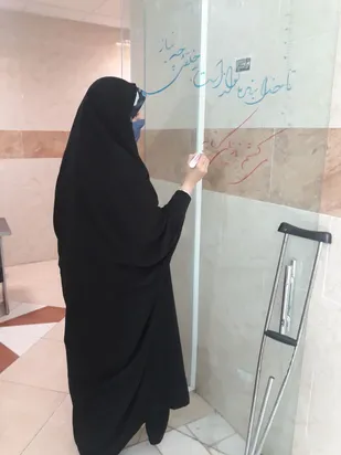فضاسازی نقاهت گاه شاهرود با حضور خادم الشهدا خواهر+ تصاویر