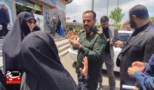 دیدار چهره به چهره فرمانده سپاه گیلان با مردم در گلزار شهدای رشت