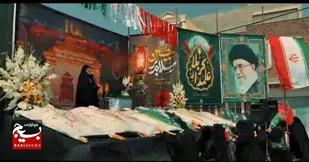 اجتماع بزرگ زینبیون و تشییع نمادین شهدای کربلا شهر الوند
