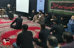 مراسم عزاداری با حضور  رئیس نهاد نمایندگی رهبری دانشگاه&zwnj;های استان خوزستان در ناحیه بسیج دانشجویی اهواز