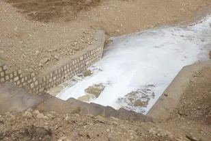 پیشرفت فیزیکی ۲۵ درصدی بند سنگ و ملات حوزه آبخیز دهملا شاهرود