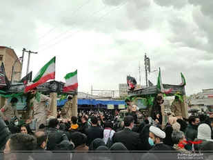 تجدید بیعت با اصحاب آخرالزمانی سیدالشهدا(ع) زیربارش باران