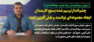 چشم&zwnj;انداز ترسیم شده بسیج کارمندان ایجاد مجموعه&zwnj;ای توانمند و نقش&zwnj;آفرین است