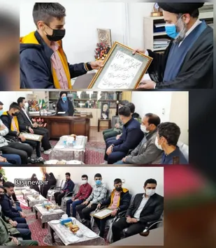دیدار شورای حوزه های بسیج دانش آموزی خمینی شهر با امام جمعه شهرستان