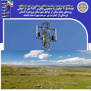 دسترسی ۲۰۵ خانوار از مناطق روستایی بروجرد به شبکه ملی اطلاعات